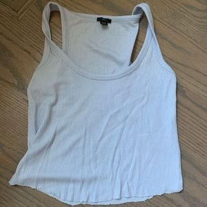 j crew cropped light blue tank top